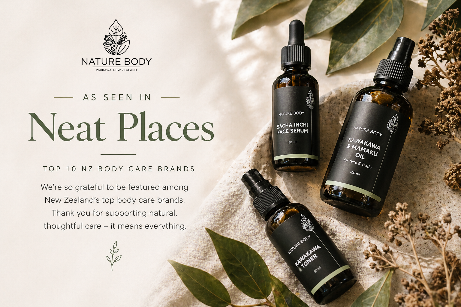 Featured in Neat Places: Top 10 NZ Body Care Brands